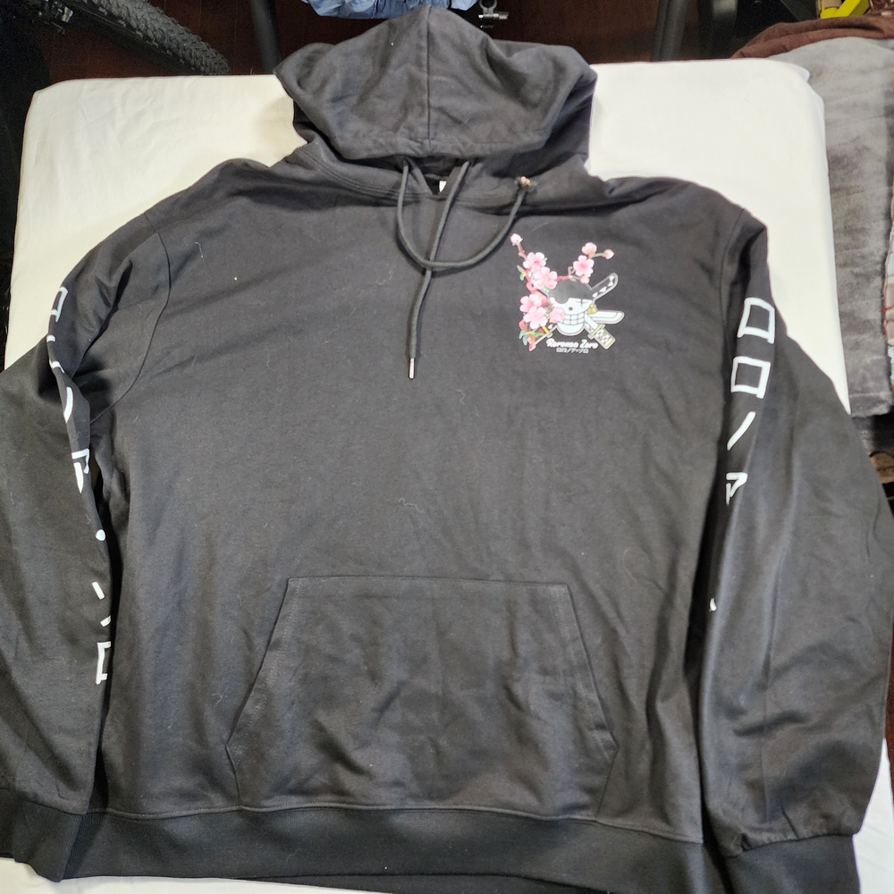Roronoa Zoro Black Graphic Hoodie